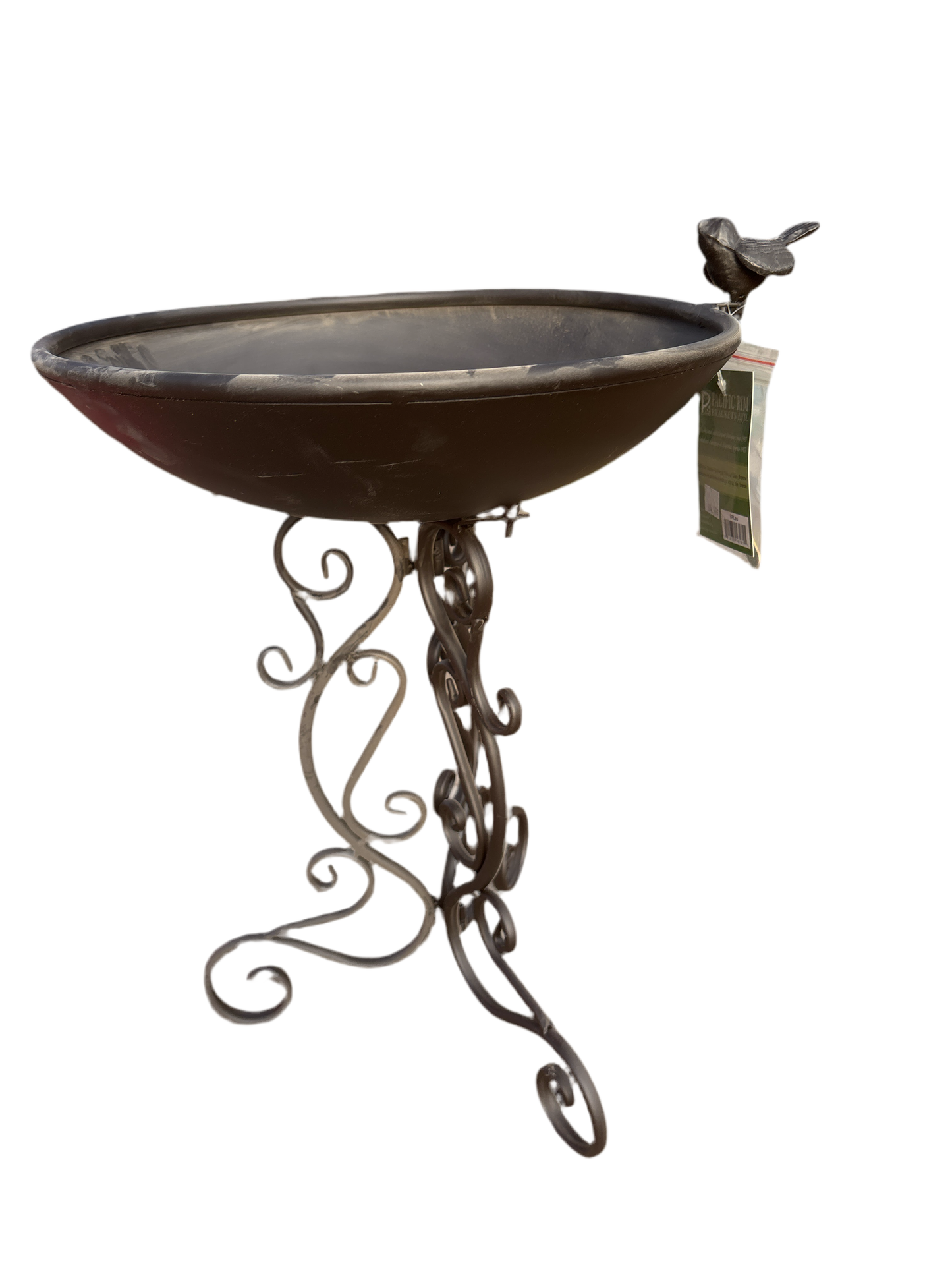 Birdbath and garden planter