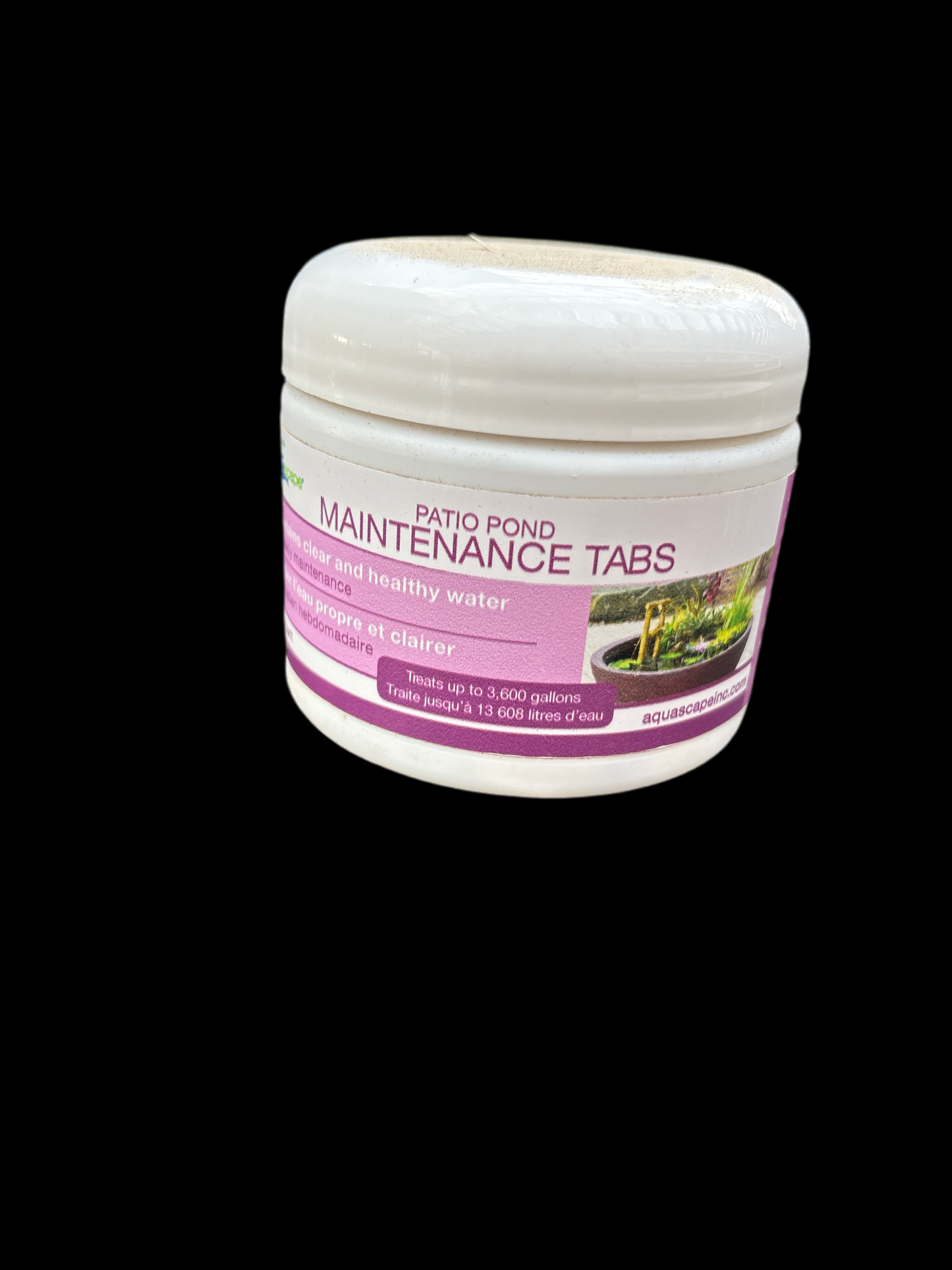 Aquascape patio pond, maintenance tabs