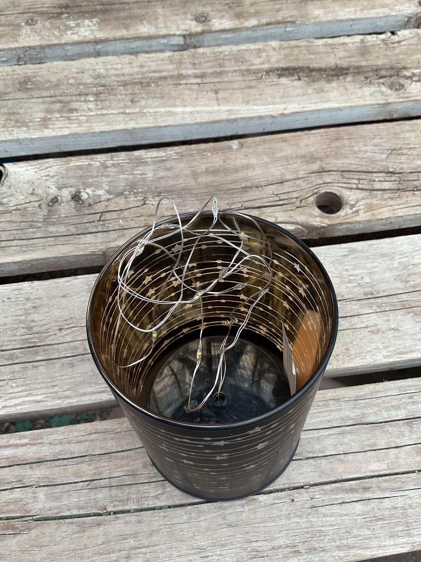 Silhouette Star LED Hurricane Lamp