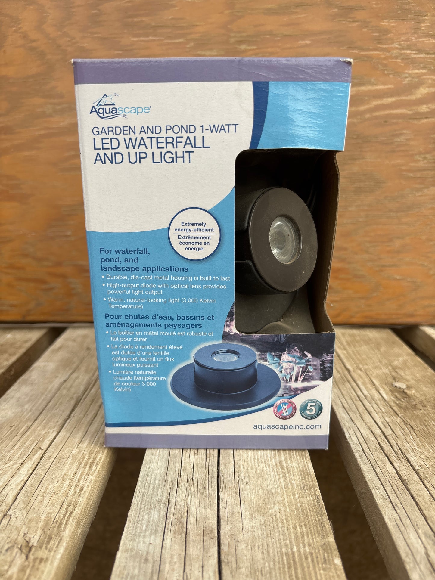 Aquascape garden and pond one watt LED waterfall and up light