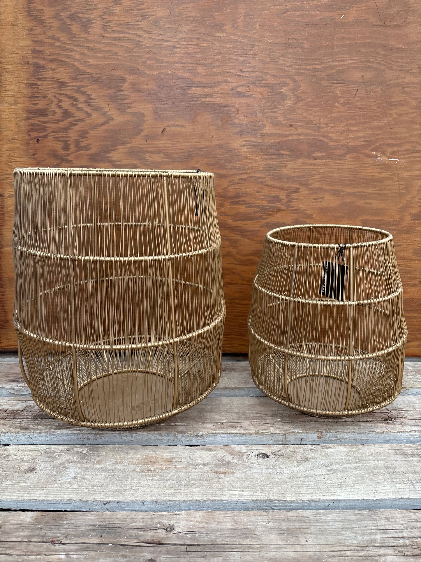 Gold candle holder