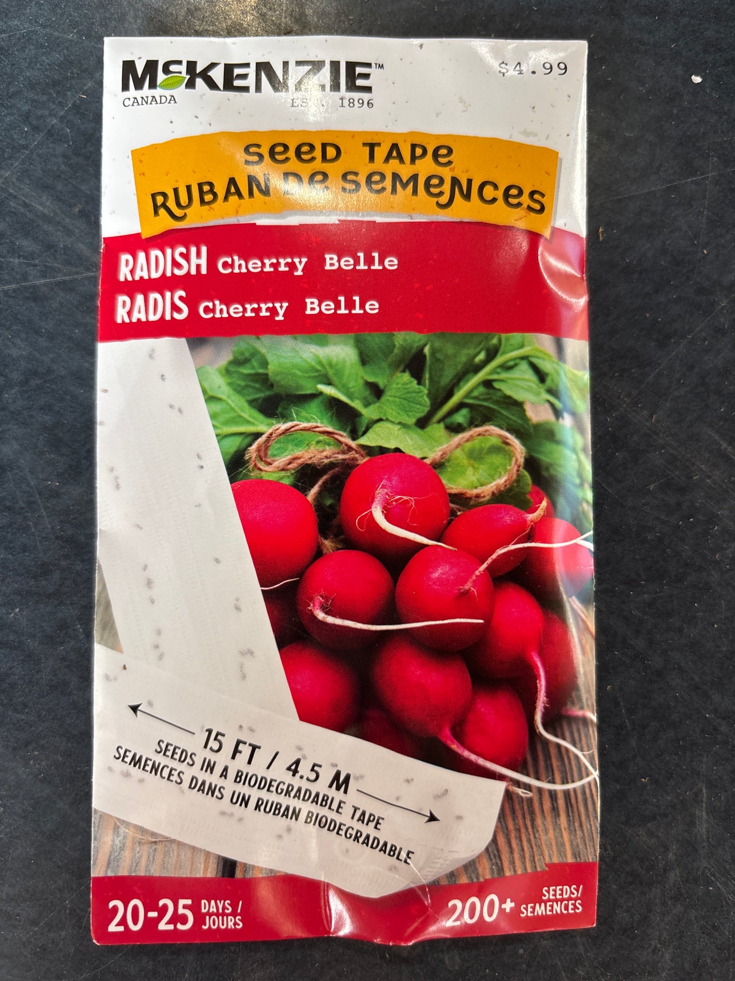 Cherry Belle Radish Seed Tape