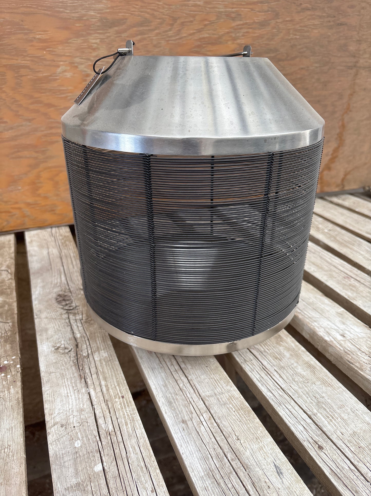 Sentry Wire Brushed Nickel Conical Lantern