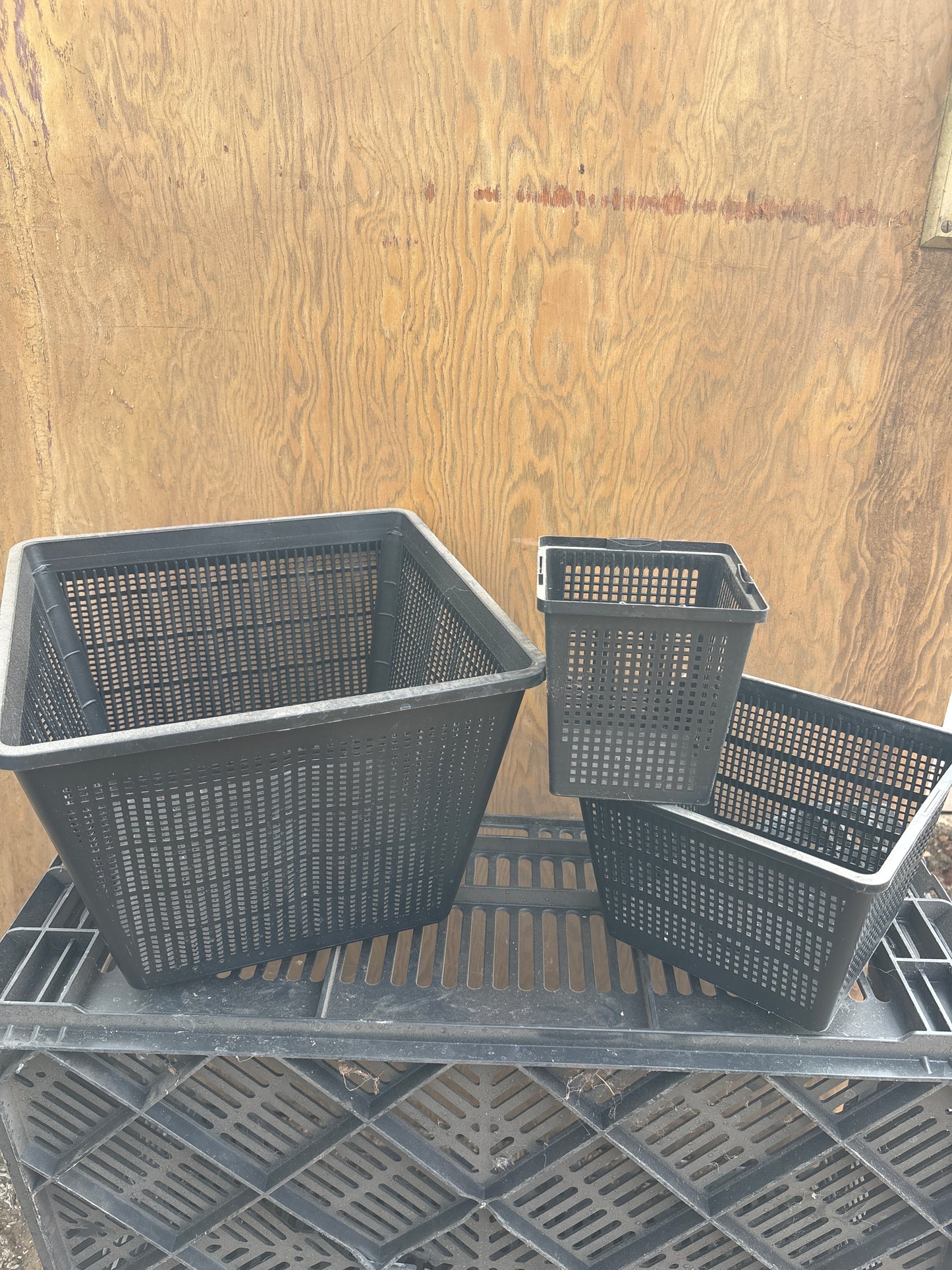 Plastic pond plant basket