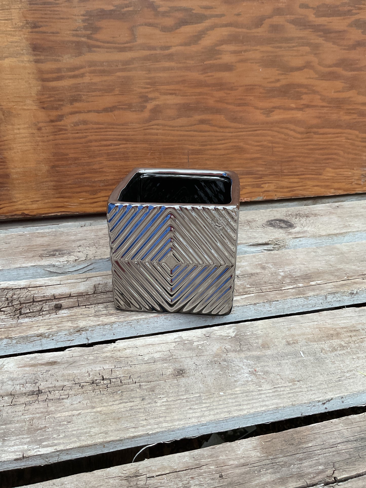 Radiance Ceramic Cube 4” Planter Vase