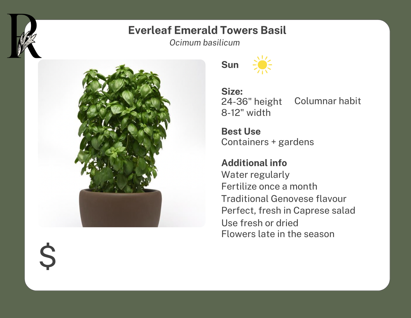 Everleaf Emerald Towers Basil