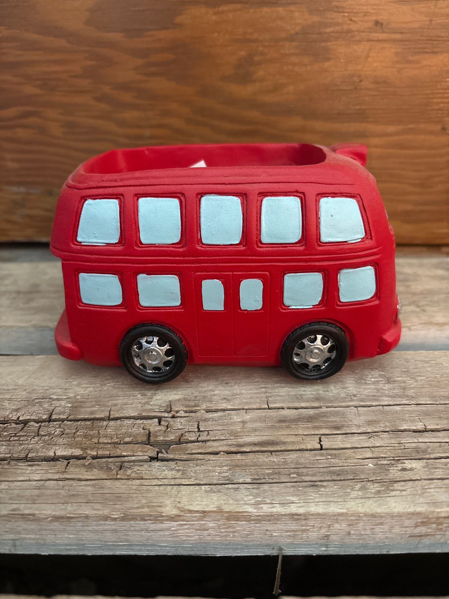 Vintage Double Decker Bus Pot