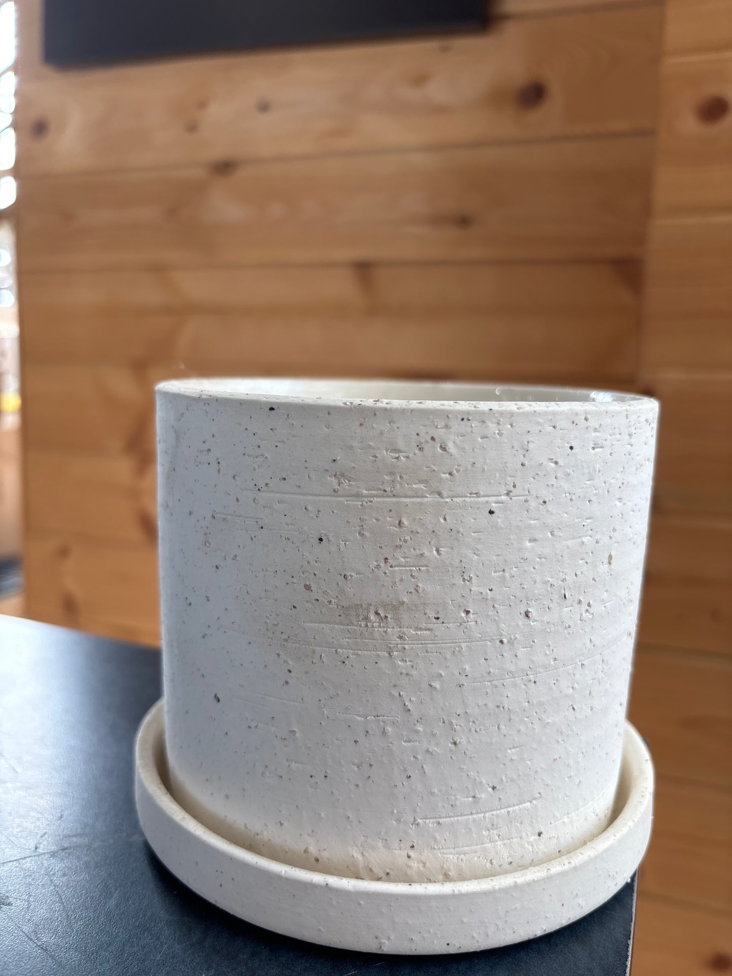 5” ceramic pot with saucer