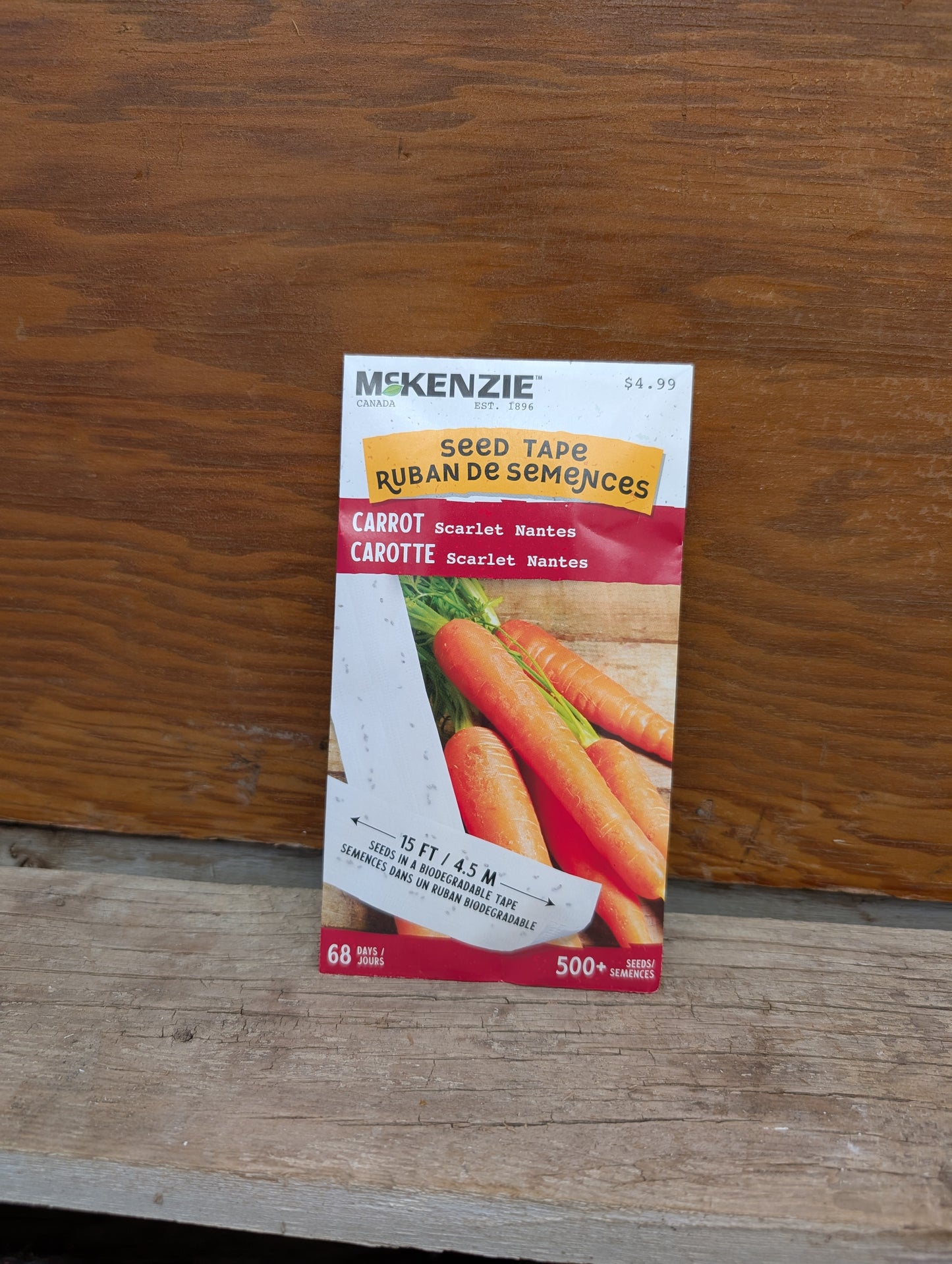 Scarlet Nantes Carrot (seed tape)