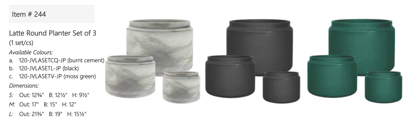 Latte Round Planter (Japi)
