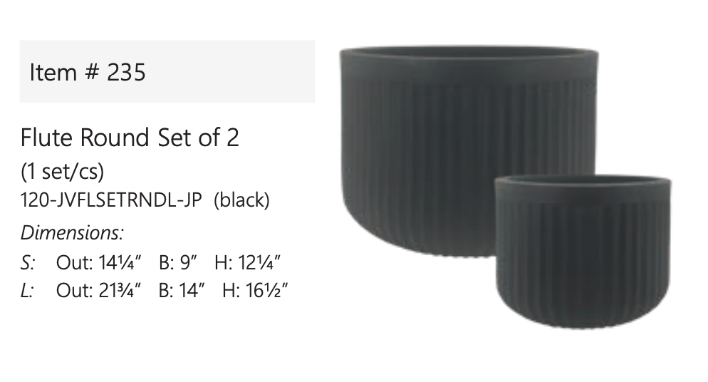 Flute Round Planter (Japi)