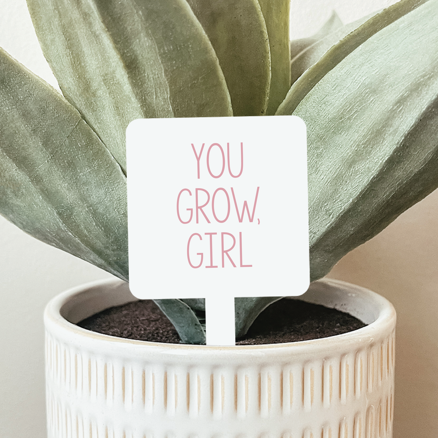 You Grow Girl Plant Marker
