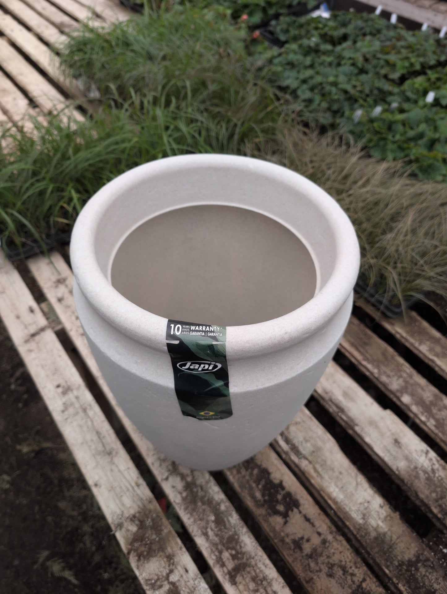 Antique Tall Round Japi Planter