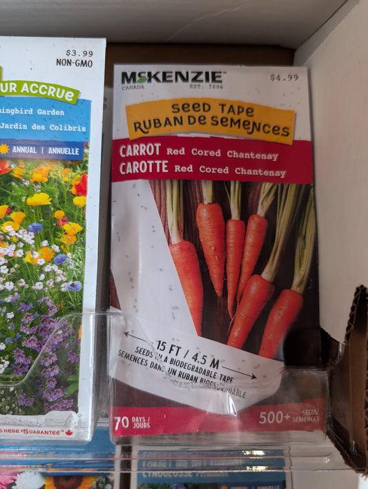 Red Cored Chantenay Carrot (seed tape)