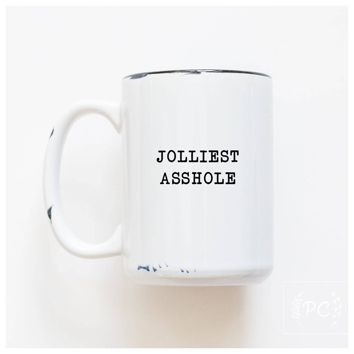 Jolliest asshole | ceramic mug: White