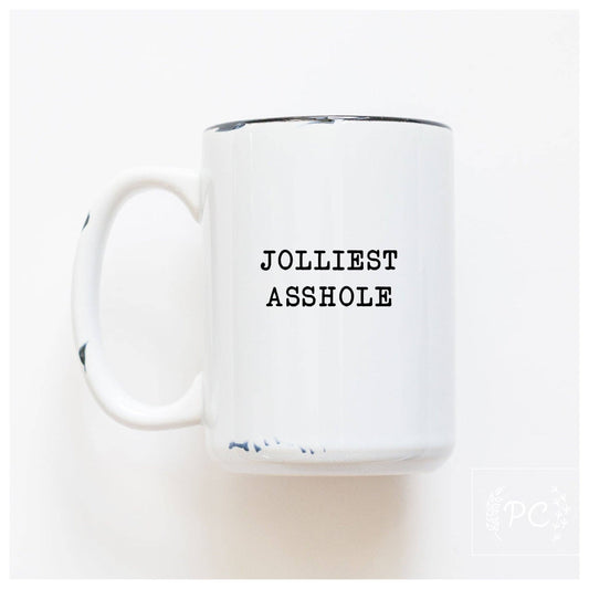 Jolliest asshole | ceramic mug: White