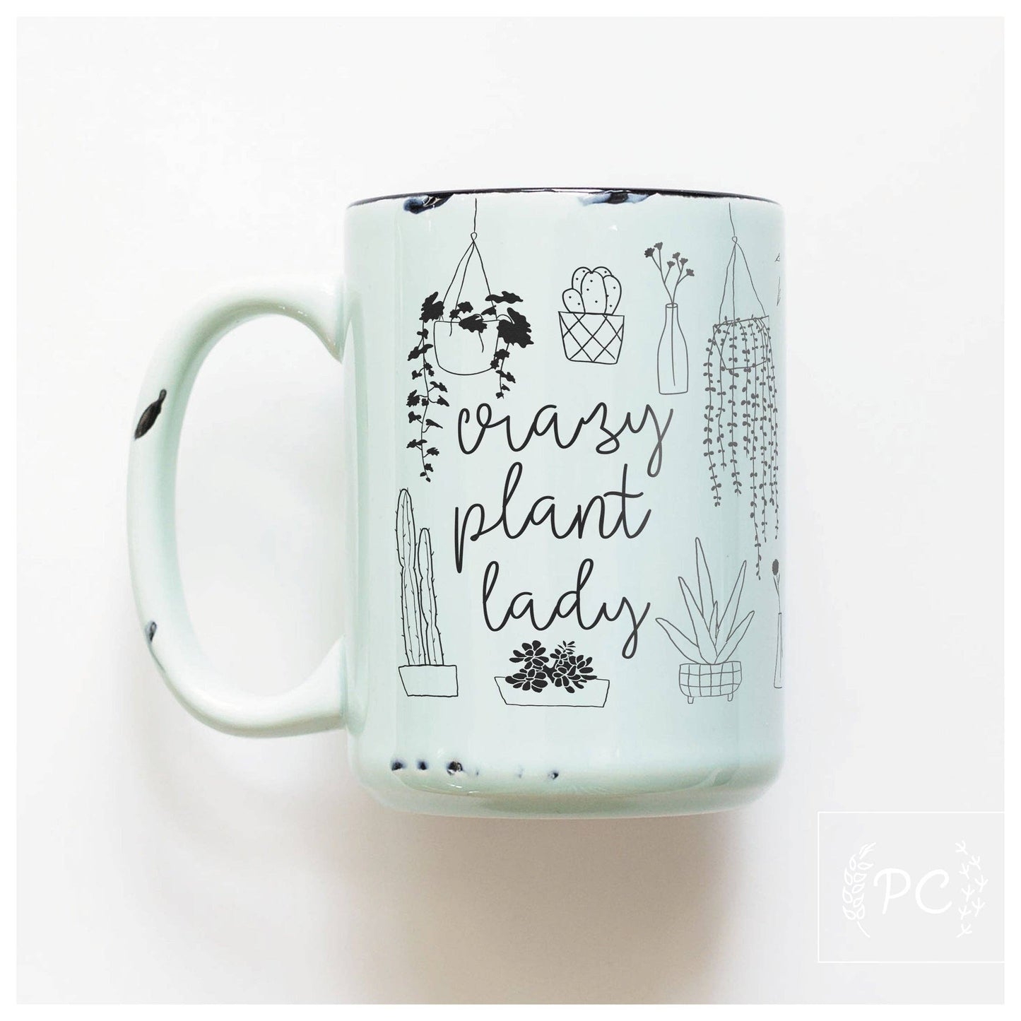 Crazy plant lady | ceramic mug: Green