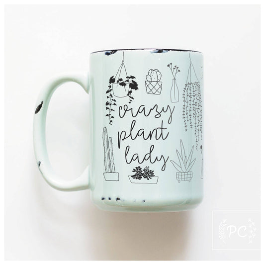 Crazy plant lady | ceramic mug: Green