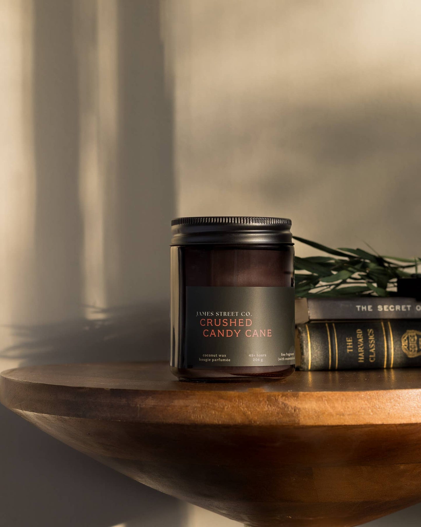 Crushed Candy Cane 8oz Candle - Holiday Winter Christmas