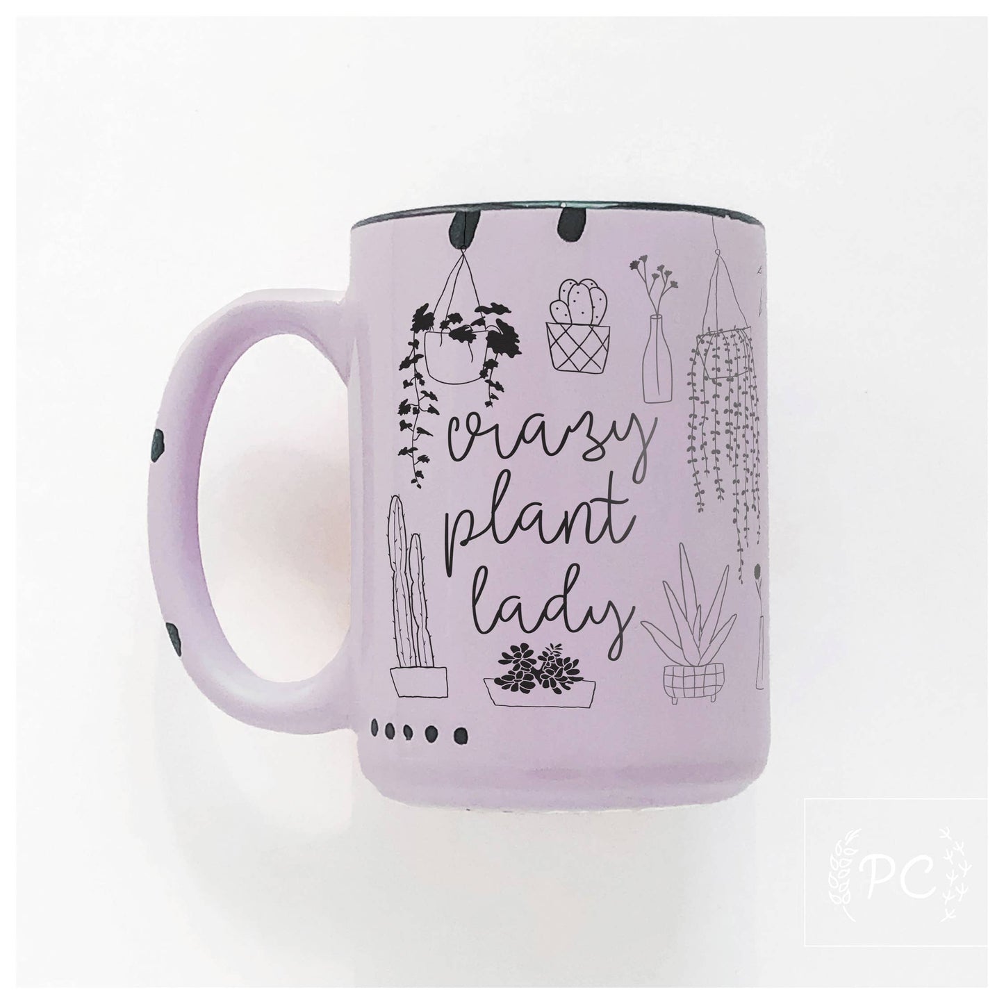 Crazy plant lady | ceramic mug: Green
