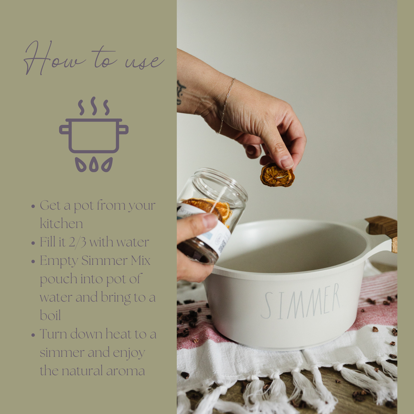 Be Festive Simmer Pot Mix, Natural Peppermint Cocoa Spice Aroma – Jar Edition