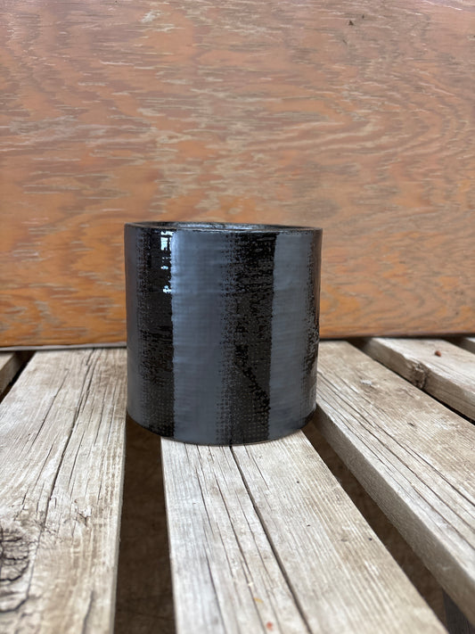 5 1/4” Black Striped Pot