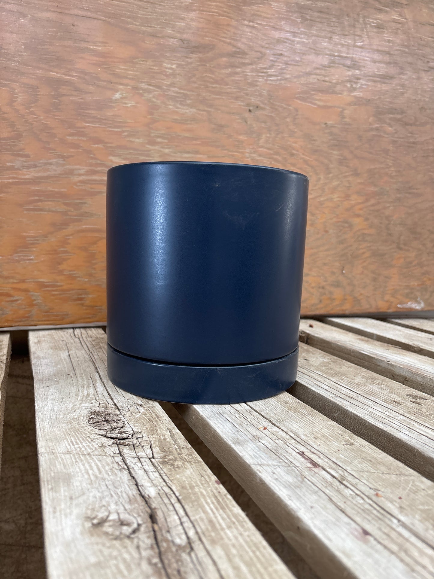 Navy Blue Ceramic Pot