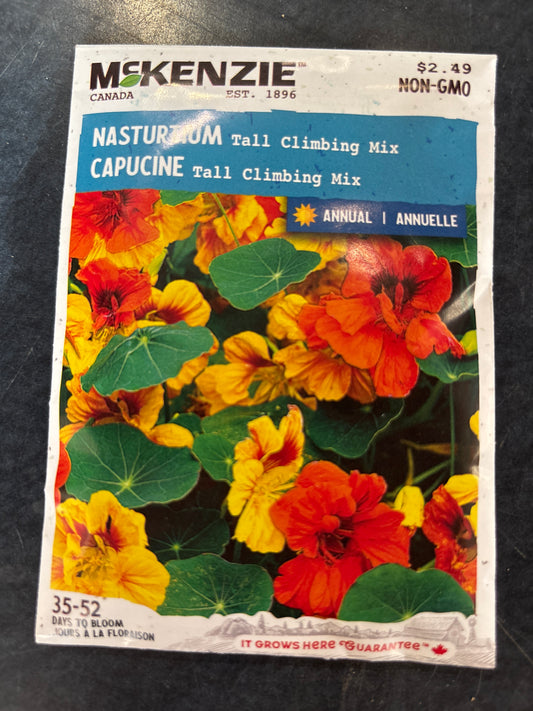 Tall Climbing Mix Nasturtium Seed