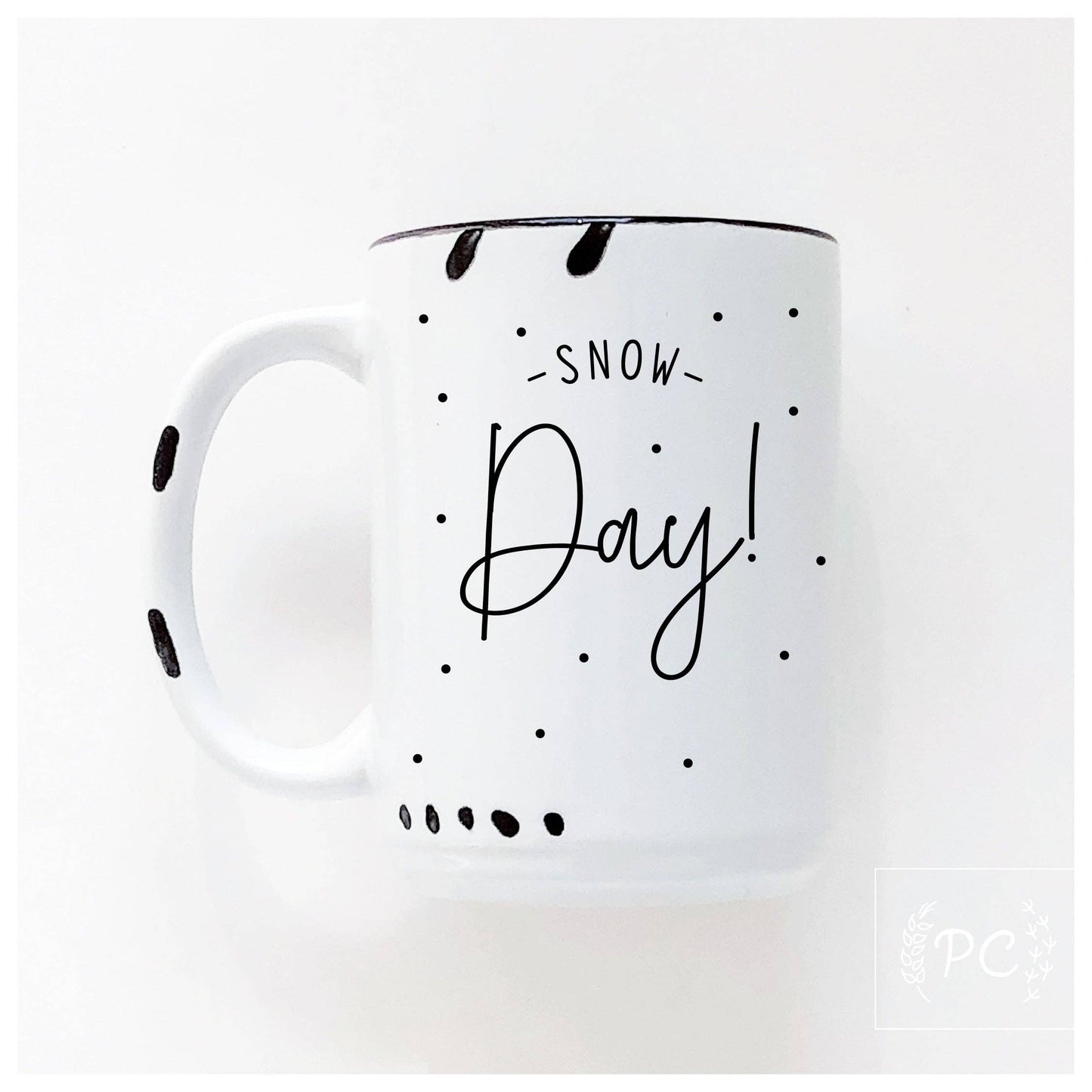 Snow day | ceramic mug: White