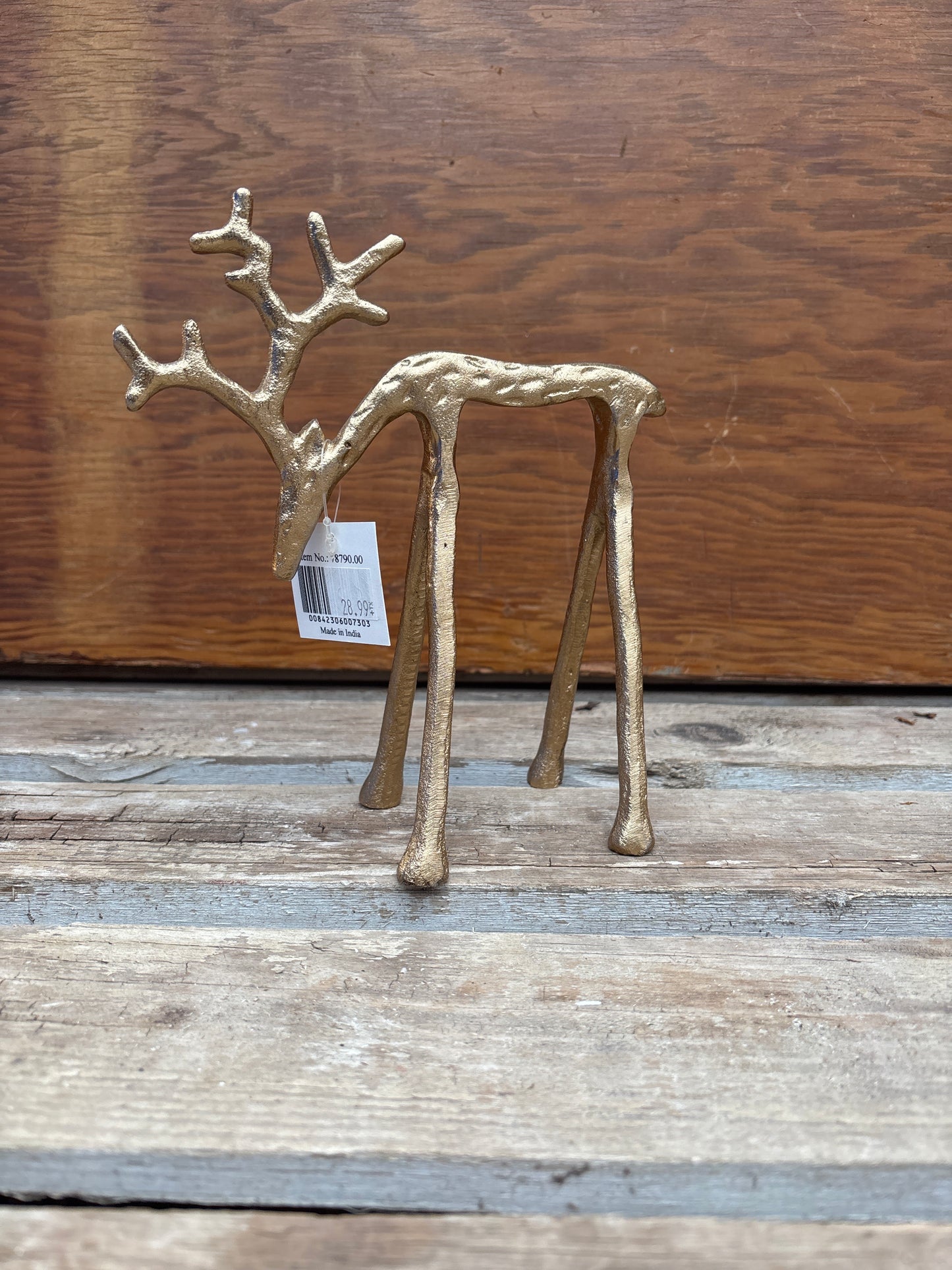 8” gold, reindeer decor