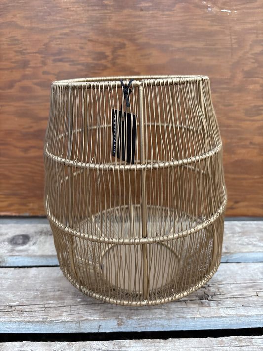 Gold candle holder
