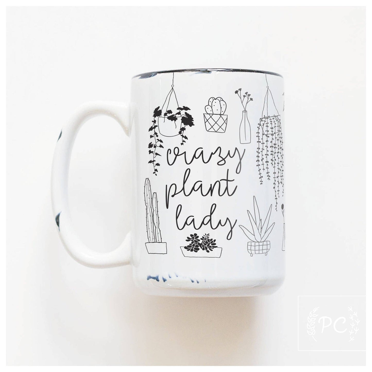 Crazy plant lady | ceramic mug: Green