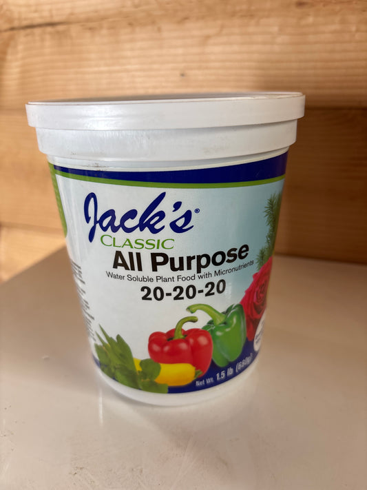Jack’s classic all purpose, water suitable plant food with micro nutrients 1.5lb