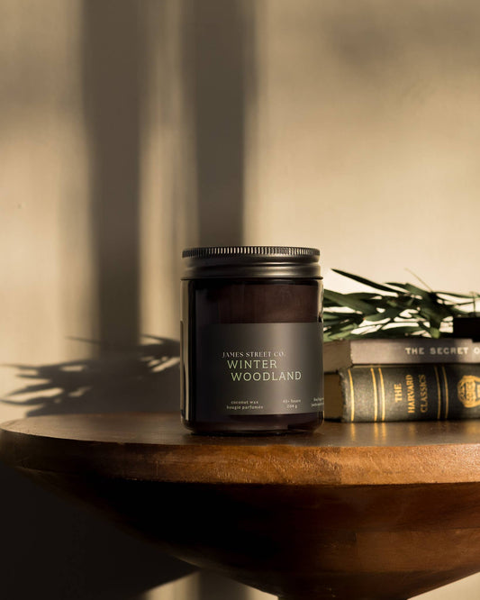 Winter Woodland 8oz Candle - Holiday Winter Christmas: 8oz - 40+hrs
