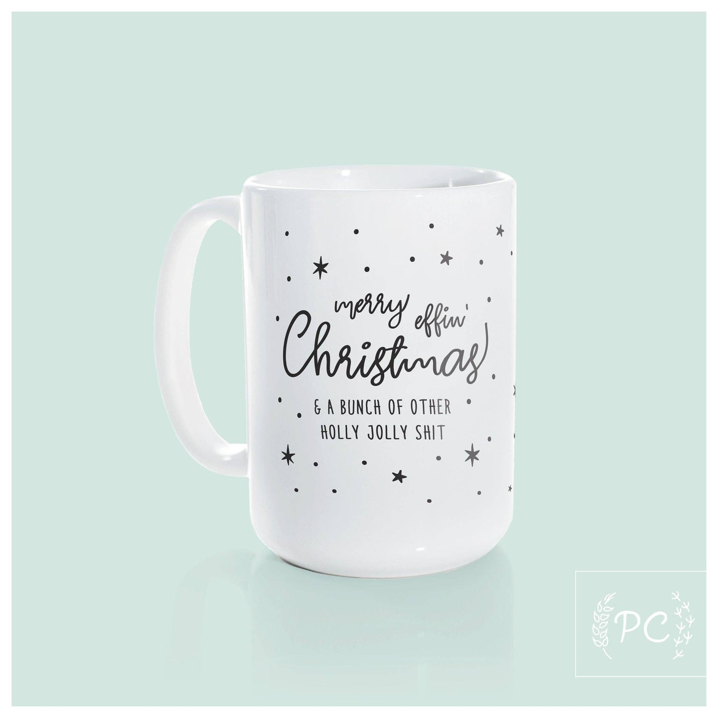 Merry effin' christmas | ceramic mug: White