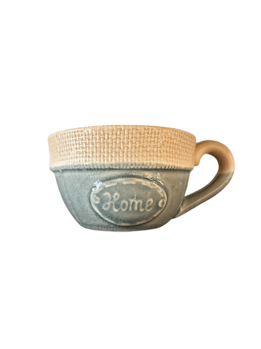 “Home” Mini teacup succulent planter