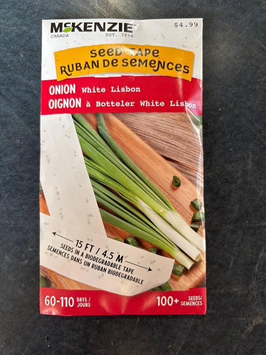 White Lisbon Onion Seed Tape