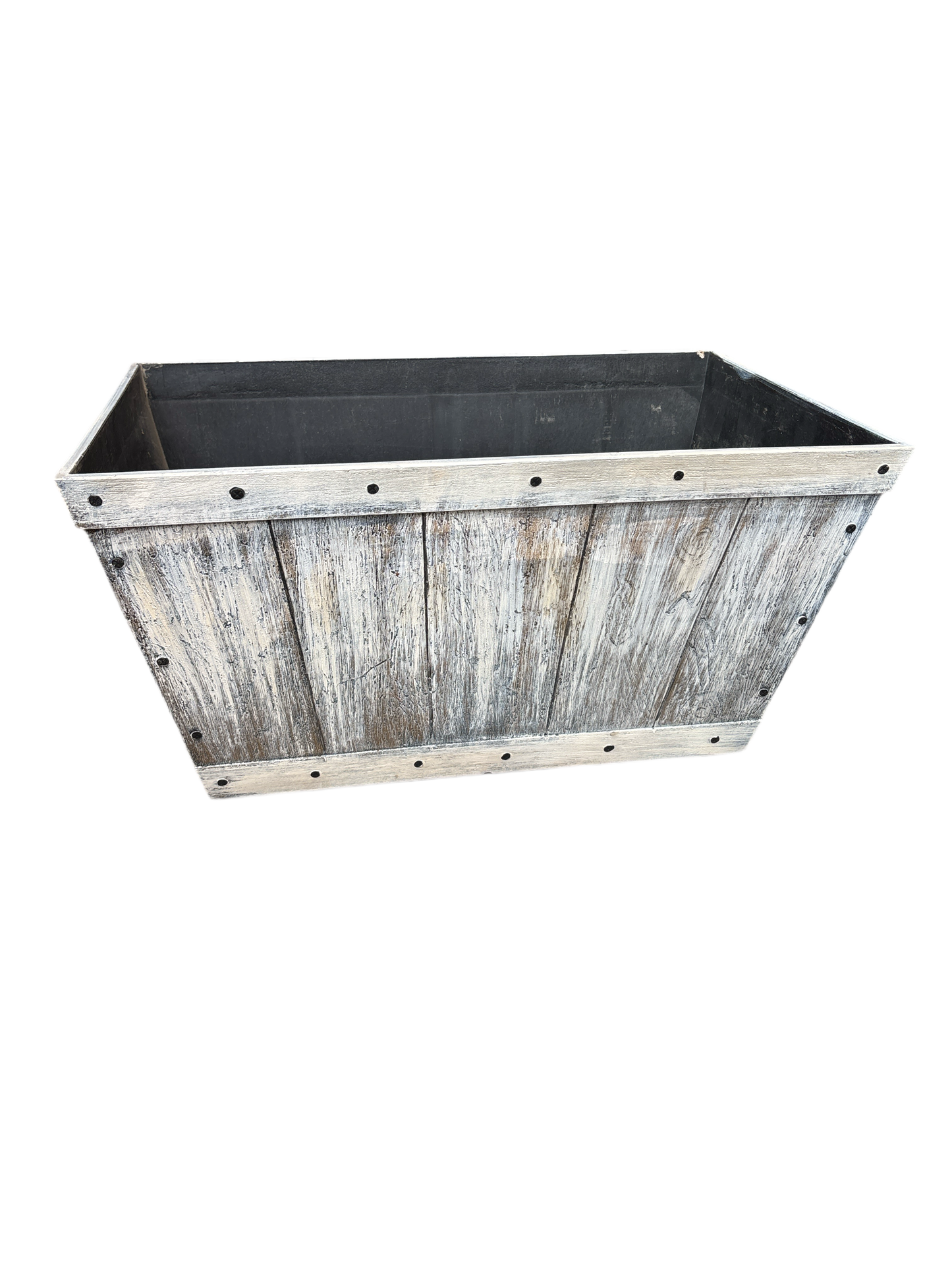 Faux wood plastic garden boxes