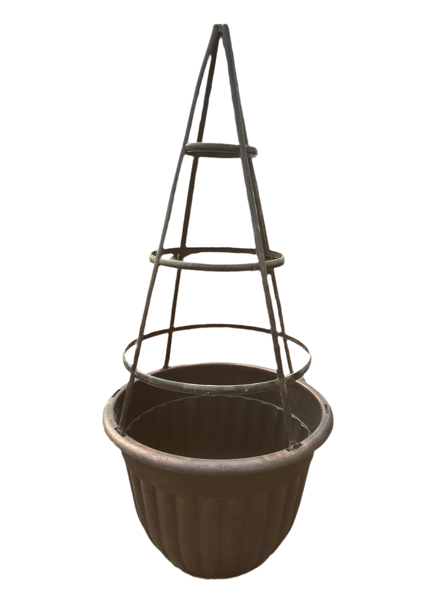 13”  Brushed bronze with trellis