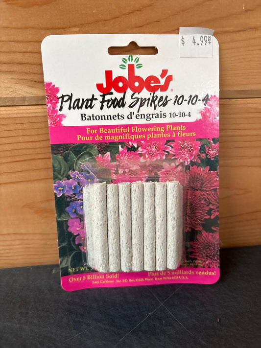 Jobe’s plant food spikes 10-10-4
