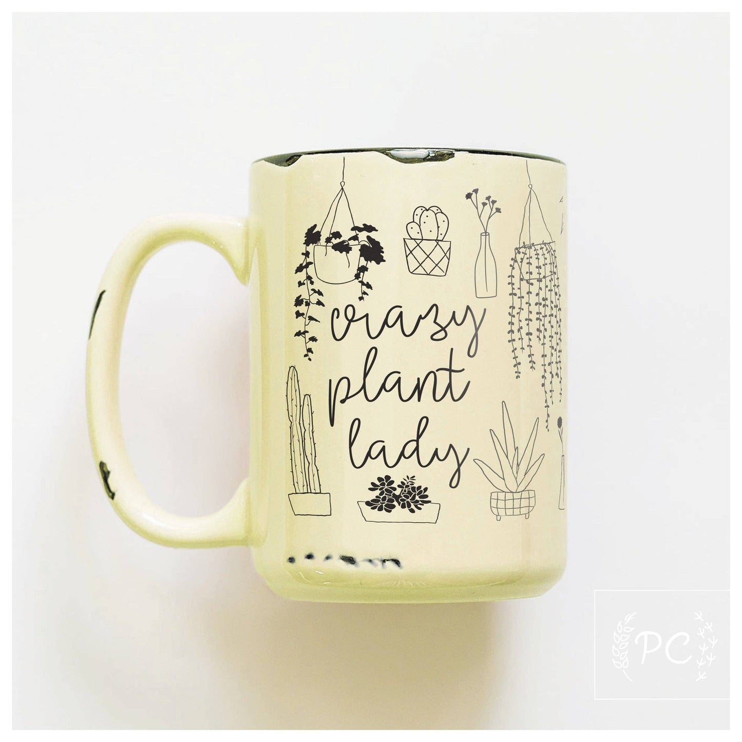 Crazy plant lady | ceramic mug: Green