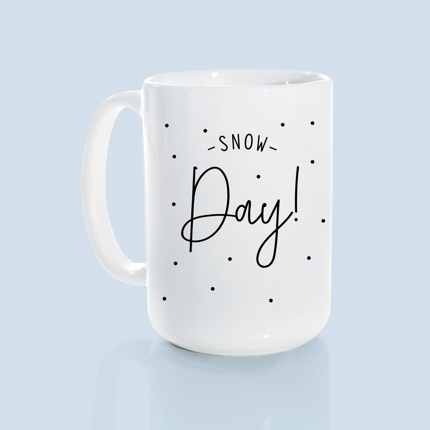 Snow day | ceramic mug: White