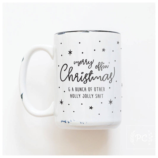 Merry effin' christmas | ceramic mug: White