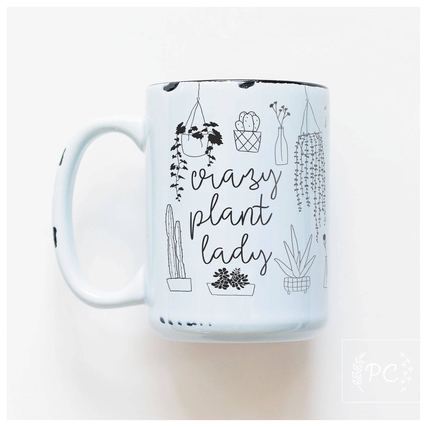 Crazy plant lady | ceramic mug: Green
